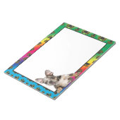 Frans Bulldog kleurful dog paw notitieblok (Schuin)