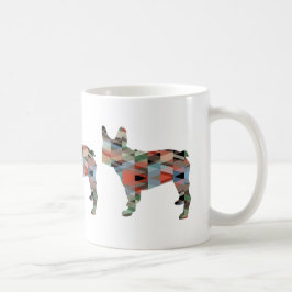 Frans Bulldog kleurig Geometric Silhouette Koffiemok