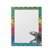 Frans Bulldog kleurig hondpawpatroon Notitieblok (Linkerzijde)