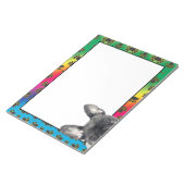 Frans Bulldog kleurig hondpawpatroon Notitieblok (Schuin)