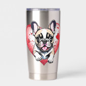 Frans Bulldog Logo  Geïsoleerde Drinkbeker (Achterkant)