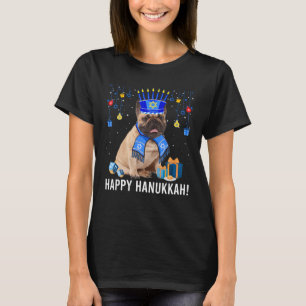 Frans Bulldog Menorah Pet Kerstmis Happy Hanukka T-shirt
