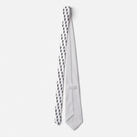 Frans Bulldog minimalisme Stropdas (Achterkant)