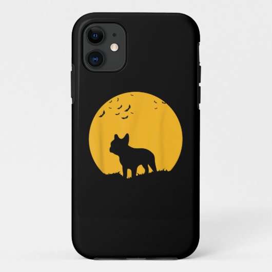 Frans Bulldog Moon Halloween Geïnspireerd design Case-Mate iPhone Case (Achterkant)