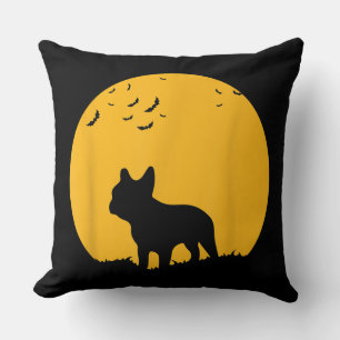 Frans Bulldog Moon Halloween Geïnspireerd design Kussen