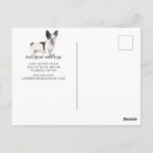 Frans Bulldog Moving Announcement Briefkaart (Achterkant)