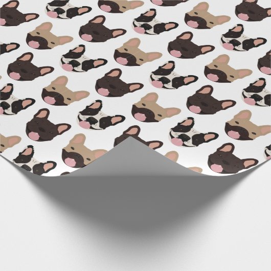Frans Bulldog Pattern Cadeaupapier (Hoek)