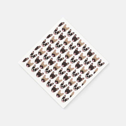 Frans Bulldog Pattern Servet (Hoek)