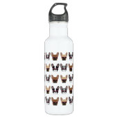 Frans Bulldog Pattern Waterfles (Voorkant)