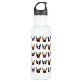 Frans Bulldog Pattern Waterfles