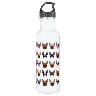 Frans Bulldog Pattern Waterfles