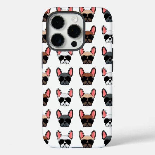 Frans Bulldog Patterned Phone Case (Achterkant)