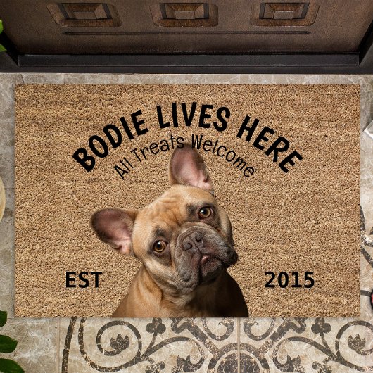 Frans Bulldog Personalized Hondenliefhebber Doorma Deurmat