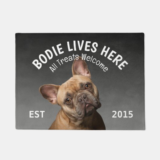 Frans Bulldog Personalized Hondenliefhebber Doorma Deurmat (Voorkant)