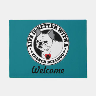 Frans Bulldog Personalized Life is beter Deurmat