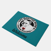Frans Bulldog Personalized Life is beter Deurmat (Schuin)