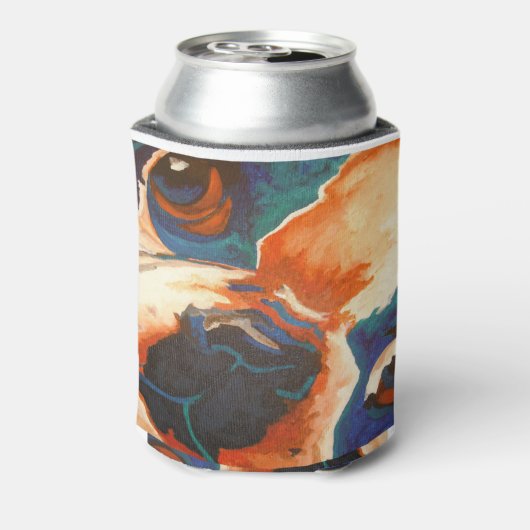 Frans Bulldog Pet Portrait Blikjeskoeler (Blikje Achterkant)