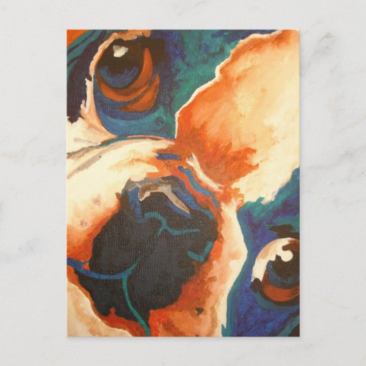 Frans Bulldog Pet Portrait Briefkaart (Voorkant)