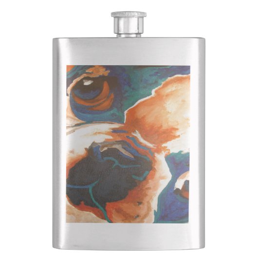 Frans Bulldog Pet Portrait Flacon (Voorkant)