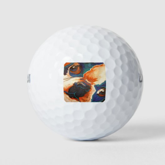 Frans Bulldog Pet Portrait Golfballen (Voorkant)