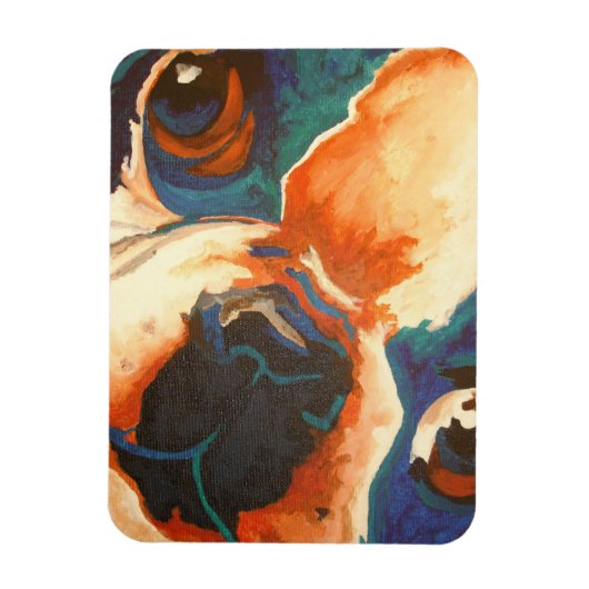 Frans Bulldog Pet Portrait Magneet (Verticaal)