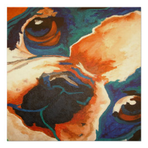 Frans Bulldog Pet Portrait Perfect Poster