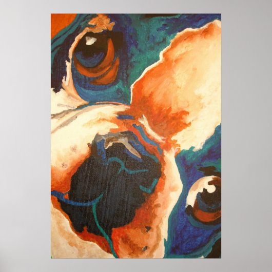 Frans Bulldog Pet Portrait Poster (Voorkant)