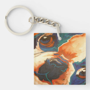 Frans Bulldog Pet Portrait Sleutelhanger