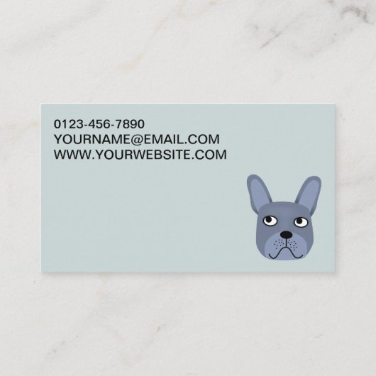 Frans Bulldog Pet Services Visitekaartje (Achterkant)