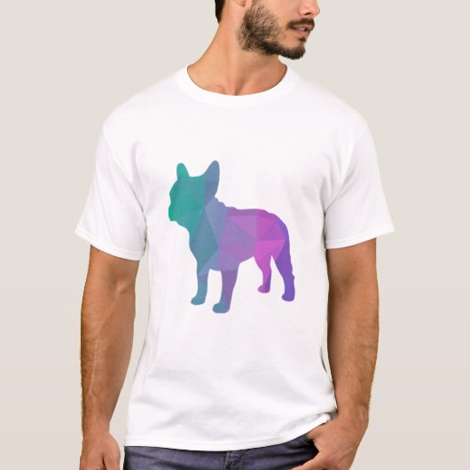 Frans Bulldog Poly Geometric Graphic T-shirt (Voorkant)