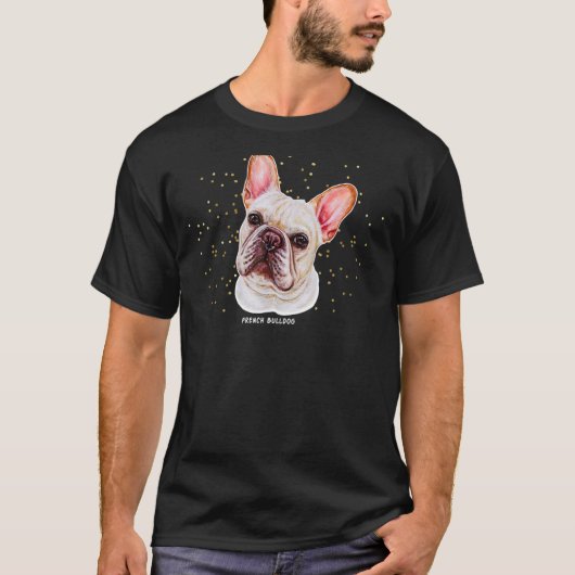 Frans Bulldog Portrait 4 Pet Frenchie Dog Owner T-shirt (Voorkant)