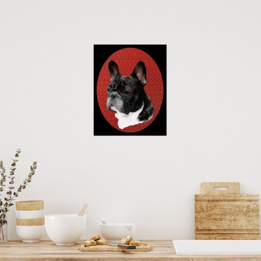 Frans Bulldog Portrait Poster (Keuken)