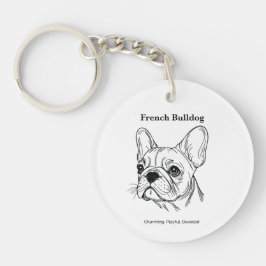 Frans Bulldog Portrait Sleutelhanger