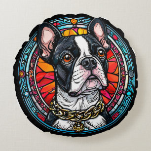 🐶 Frans Bulldog Portret Cadeau Voor Hondenliefheb Rond Kussen