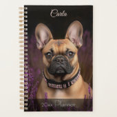 Frans Bulldog-portret gepersonaliseerd Planner (Voorkant)