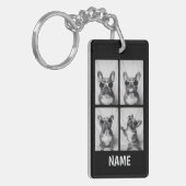 Frans Bulldog-portret gepersonaliseerd Sleutelhanger (Voorkant Links)