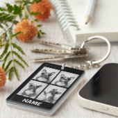 Frans Bulldog-portret gepersonaliseerd Sleutelhanger (Voorkant Rechts)