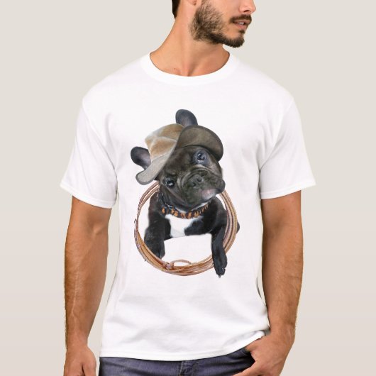 FRANS BULLDOG PUP WEARS LASSO T-SHIRT (Voorkant)