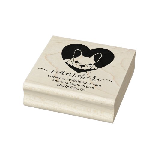 Frans Bulldog Puppy Face Rubberstempel (Stempel)