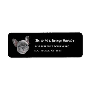 Frans Bulldog Puppy Return Label
