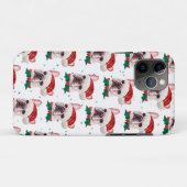 Frans Bulldog Ras Kersthond Patroon Case-Mate iPhone Case (Achterkant (horizontaal))
