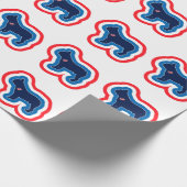 Frans Bulldog Red White en Blue 4 juli Cadeaupapier (Hoek)