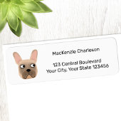 Frans Bulldog Return-label Etiket