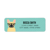 Frans Bulldog Return-label Etiket (Voorkant)