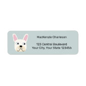 Frans Bulldog Return-label Etiket (Voorkant)