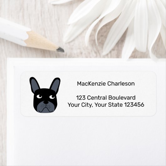 Frans Bulldog Return-label Etiket (Insitu)