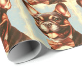  Frans Bulldog schilderij portret Cadeaupapier (Rol Hoek)