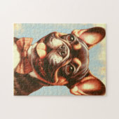  Frans Bulldog schilderij portret Legpuzzel (Horizontaal)