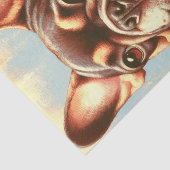 Frans Bulldog schilderij portret Tissuepapier (Detail)