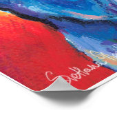 Frans Bulldog schilderij Svetlana Novikova poster (Hoek)